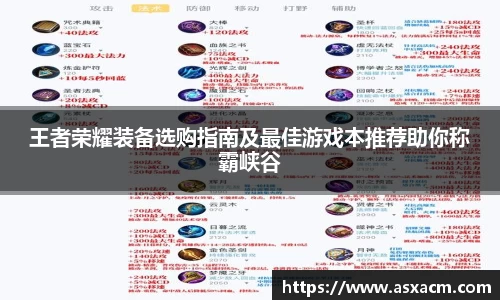 王者荣耀装备选购指南及最佳游戏本推荐助你称霸峡谷
